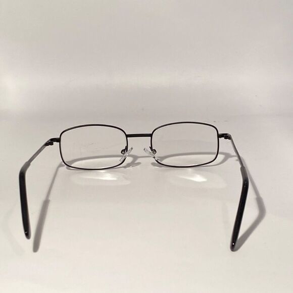 Reading Glasses 2.50 Rectangular Black Metal Readers - Picture 2 of 10